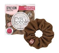 Invisibobble scrunchie coletero marron Sprunchie x1 - Scrunchie de tela con goma de pelo en espiral al interior - Coleteros pelo mujer y hombre confortable