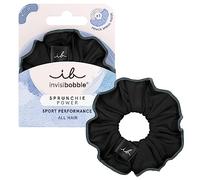 Invisibobble scrunchies pelo negro Sprunchie Power x1 - Scrunchie de tela extra fuerte con goma pelo espiral al interior y banda reflectante - Pelo rizado
