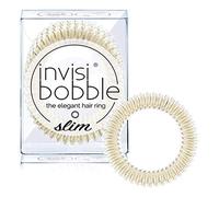 Invisibobble Slim gomillas pelo mujer doradas espiral Stay Gold x3 - Gomillas pelo antirotura - Goma pelo dorada de cordón telefónico - Gomas pelo rubio