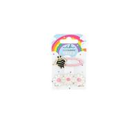 invisibobble SNAP Clip Kids Happy Spring Bee (2 unidades) - Juego de horquillas para niños con abeja y flores, para niñas y niños, pasador para el pelo fino, elegante, divertido y seguro