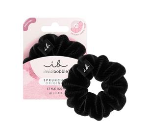 Invisibobble Sprunchie coletero negro Dusk till Dawn x1 - Scrunchie de tela con goma de pelo en espiral al interior - Coleteros pelo mujer y hombre confortable