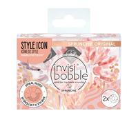 Invisibobble Sprunchie coletero seda leopardo rosa y beige x2 - Scrunchie seda con goma de pelo en espiral al interior - Silk scrunchies edición limitada
