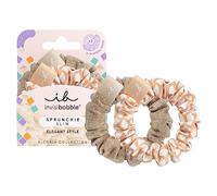 Invisibobble Sprunchie coleteros dorado y naranja x2 - Scrunchie de tela con goma de pelo en espiral al interior en edición limitada - Coleteros niña verano