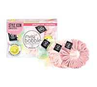 Invisibobble Sprunchie trio coletero rosa y arcoíris x3 - Scrunchie de tela con goma de pelo en espiral al interior en edición limitada - Cinta pelo Y2K