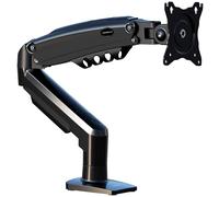 Invision Soporte Monitor Brazo para Pantallas 19-32 Pulgadas, VESA 75/100mm, Abrazadera Escritorio Soporte, Ajuste de Altura con Inclinación, Giratorio, Rotar, Capacidad Carga 2-9kg MX200 Brazo Único