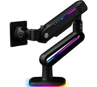 Invision VORTEX Soporte Brazo Monitor Gaming Pantallas 27 a 57 Pulgadas | Curvo y UltraWide | Alimentación USB de 5 V | Luces LED RGB Integradas con 14 Modos | Soporta Hasta 18 kg (VR200)