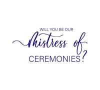 Invitación de boda para damas de honor, ideas de regalos para fiestas de damas de honor, boda Pegatinas de pared de vinilo 48x105.9cm Personalización personalizada Azul oscuro