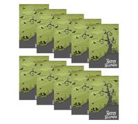 Invitaciones de Halloween - Gráfico de calavera embrujada con textura impresa, ilustración vintage de murciélago de telaraña, paquete de tarjetas de felicitación creativas para un ambiente