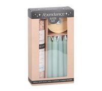 Invoca la prosperidad con nuestro kit de baño ritual de abundancia: magia de hierbas, sales de baño de gratitud, velas de hechizos de prosperidad y aceite esencial de salvia esclarea para una