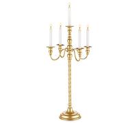 Inweder Candelabros de Boda de Piso Alto - Dorados de 5 Brazos 71cm Portavelas de Metal en Espiral Antiguos para Centros de Mesa de Navidad Eventos Ceremonia Pasillo