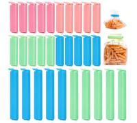 Inwee 30 Piezas Pinzas Bolsas Alimentos 4 Colores 2 Tamaños Cierre Pinzas Comida Plastico Clips Reutilizable Embalaje Cocina Caramelos Cafe (11/6cm)