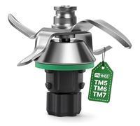 Inwee Cuchillas Compatible con Vorwerk Thermomix TM5 TM6 TM7, Cuchillo de Repuesto con Junta para Vorwerk Máquinas de Cocina, Cuchilla TM5 Acero Inoxidable, Apto para Lavavajillas