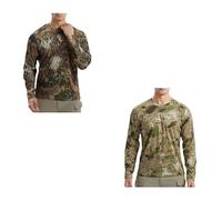 INXKED 2PCS Men Hunting Camo Shirt Outdoor Long Sleeve UV Sun Protection Sun Shirts Loose Fit Quick Dry Running Workout Shirt (2XL,07)
