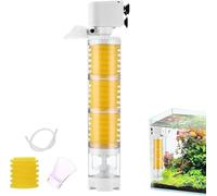 INXKED Ultimate Tank Filter, Djustable Internal Fish Tank Vacuum Filter, 3-in-1 Biochemical Sponge Filter for Aquarium, Compatible with Saltwater & Freshwater System (2400f-35w,01)