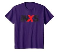 INXS Distressed Logo On Colors Camiseta, Niños, Morado, 10 años