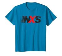INXS Distressed Logo On Colors Camiseta, Niños, Zafiro, 10 años