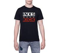 INXS Kick 2 Camiseta De Los Hombres Manga Corta Negro T-Shirt Men Black tee