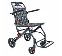 Inyanpower Silla de ruedas plegable, ultraligera (7,5 kg), aluminio, ancho del asiento: 39 cm, silla de ruedas de transporte, dos sistemas de freno, para personas con discapacidad y personas mayores