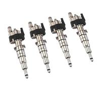 Inyector de combustible de 4 piezas 13537585261-12 13537589048-12 for motor BMW N43 N53, compatible con modelos 1 3 5 6 Series E81 E90 E60 E63 X5 X6