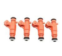 Inyector de combustible gasolina Apto para Citroen C2 C3 Xsara Berlingo Apto para Peugeot 206 307 1007 2000-2014 Boquilla de inyectores de combustible 4X 0280156034 Conector Inyector