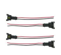 Inyector de Combustible Inyector de Gasolina Juego de conectores de inyector de combustible EV1 impermeables, compatibles con Bosch 440cc, 650cc, 850cc y 1000cc, con clavija y cable.(4pcs)