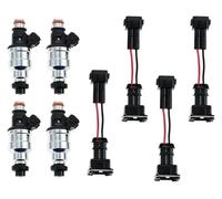 inyector de combustible Para OBD1 OBD2 B16 B18 B20 Inyector Coche 4 Juegos Inyectores Combustible 550cc Con Kit Reemplazo Arnés Cableado