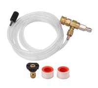 Inyector de jabón PolyGen con manguera de sifón 4500 PSI 2-5 GPM con conexión rápida de 3/8 pulgadas, kit de inyector químico ajustable para lavadoras a presión a gas