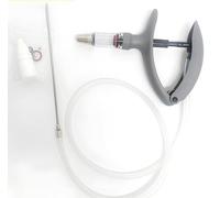 Inyector de jeringa para ganado, jeringa automática de metal con tapa para administración de vacunas(Intubation/2ml)