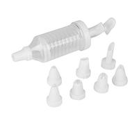 Inyector de magdalenas Juego de glaseado para decoración Bolígrafo para pasteles Cilindro de jeringa para decoración de postres Juego de 8 piezas Herramienta de decoración de