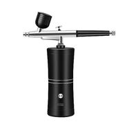 Inyector de oxígeno, aerógrafo, Mini Kit de compresor de aire, pistola pulverizadora de pintura for arte de uñas, tatuaje manualidad, pastel, pulverizador de niebla,Control de Alta Precisión(C)