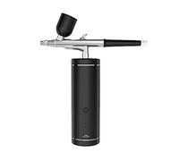 Inyector de oxígeno, Mini Kit de compresor de aire, pistola de pulverización, aerógrafo for arte de uñas, tatuaje, pintura artesanal for pasteles, pulverizador de niebla Nano Control Preciso(Black)