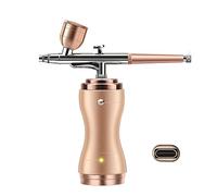 Inyector de oxígeno, pluma pulverizadora eléctrica, Kit de pistola de clavos for el hogar, compresor inalámbrico, pistola de pintura en aerosol for pasteles Control Preciso(Champagne)