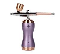 Inyector de oxígeno, pluma pulverizadora eléctrica, Kit de pistola de clavos for el hogar, compresor inalámbrico, pistola de pintura en aerosol for pasteles Aplicación multifuncional(Purple)