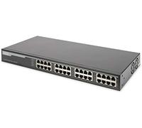 Digitus DN-95116 Inyector PoE+ Ethernet 10G de 16 Puertos, 802.3at, 250 W de Presupuesto, Gigabit Ethernet (10/100/1000), Full Duplex, Montaje en Rack 1U