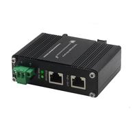 Inyector Gigabit PoE+ de 48 V - Inyector industrial PoE+ IEEE 802.3 af/at al aire libre nominal 30 W PoE+ fuente de alimentación para redes industriales, riel DIN/montaje en pared, soporta entrada de