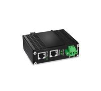 Inyector industrial PoE de 30 W, inyector Gigabit PoE+ endurecido IEEE802.3at 30W 48V adaptador POE alimentación a través de Ethernet con entrada de 12-48 V CC montaje en riel DIN