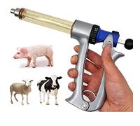 Inyector para ganado, jeringa continua semiautomática ajustable de 50 ml para ganado, herramienta veterinaria para ganado, cabra, cerdo, ganado y otros animales, equipos agrícolas de inyección