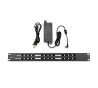 Inyector PoE de 12 Puerto - Inyector de Alimentación Través de Ethernet Para Dispositivo 802.3af/Pasivo 802.3at Velocidad de Dato 10/100 Para Cámara/VoIP Punto POE-12-48V60W con fuente de Alimentación