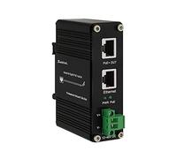Inyector PoE Inyector Inyector Inyector Industrial Gigabit PoE+,IEEE 802.3 BT /802.3at/802.3af Compliant,Adaptador PoE endurecido de 30W con riel DIN de Entrada de 12-48V DC