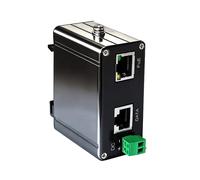 Inyector PoE pasivo industrial de 30 W, 2,5 G, con entrada/salida de CC de 0,6 A y 44-57 V.