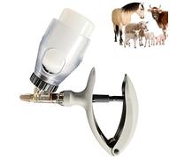 Inyector Veterinario de 2 ml, tecnología antirreflujo de inyector Animal Ajustable para inyección precisa para Aves de Corral/Ganado, Herramienta Veterinaria
