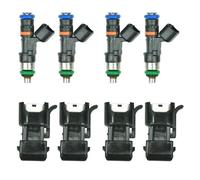 Inyectores Combustible 4 Uds Inyectores Combustible Con 4 Accesorios EV14 52lb 550cc Para 2.7TT Turbo Para A4 TT Para Golf Para Jetta 0280158117 Inyector Gasolina