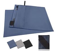 INYEEXUP Toalla de Microfibra 130x50cm | Toalla Gimnasio con Bolsillo De Cremallera para Playa | Deporte Ligera, Absorbente y de Secado Rápido Toalla Utilizado para Playas, Acampar, Yoga y Sauna