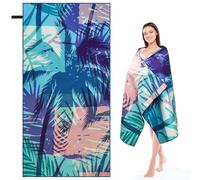INYEEXUP Toalla de playa XXL 90 x 180 cm - Toalla de baño de microfibra ultraligera, de secado rápido y sin arena - Manta de playa ecológica para playa, piscina y camping