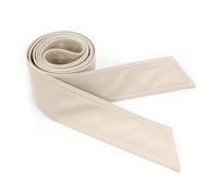 Inzegao Cinturón de cuero suave para mujer, cinturón de piel con lazo en la cintura, Beige, M