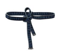 Inzegao Cinturón de mezclilla para mujer, cinturón de cintura con lazo para pantalones, jeans y vestido