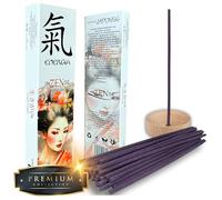 INZENSE- Varillas inciensos Naturales japones - Pack 50 Incienso Natural Larga duración - sin toxicos - Regalo Soporte Quemador incensario - Incense para Meditación y energia Relajante- ENERGIA.