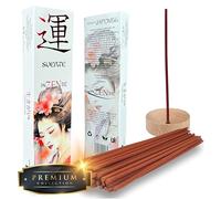 INZENSE- Varillas inciensos Naturales japones - Pack 50 Incienso Natural Larga duración - sin toxicos - Regalo Soporte Quemador incensario - Incense para Meditación y energia Relajante- Amor.