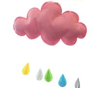 Inzopo Decoración para colgar en la pared con diseño de nubes de fieltro, decoración de pared para baby shower, dormitorio de niños, guardería, tienda de campaña de Navidad, decoración de techo,