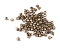 Inzopo - Lote de 100 cascabeles para manualidades (6 mm, bronce envejecido)